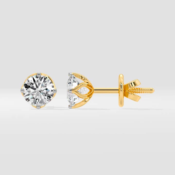 18K Gold 1 ct Solitaire Studs - Lab Diamond and other Purchase Wholesale solitaire. Free Returns & Net 60 Terms on Faire trending on Faire.