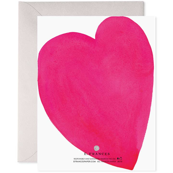 E. Frances Paper - Wholesale Love Card - Squeezed Heart | Love Greeting Card