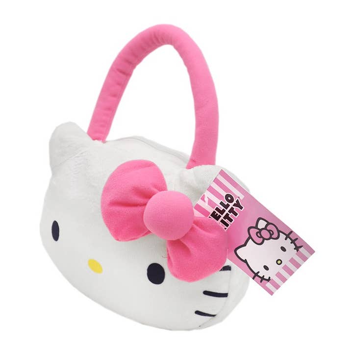 PINEAPPLE Beauty - Wholesale Top Handle Bag - Women's - UPD HBKA Hello Kitty Head Shaped Plush Handbag - 3 pcs