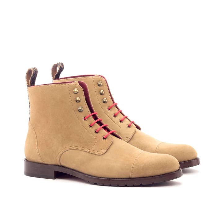 Bota captoe con cordones Camel Kid Suede para mujer para venta al por mayor de Tailored Gentleman