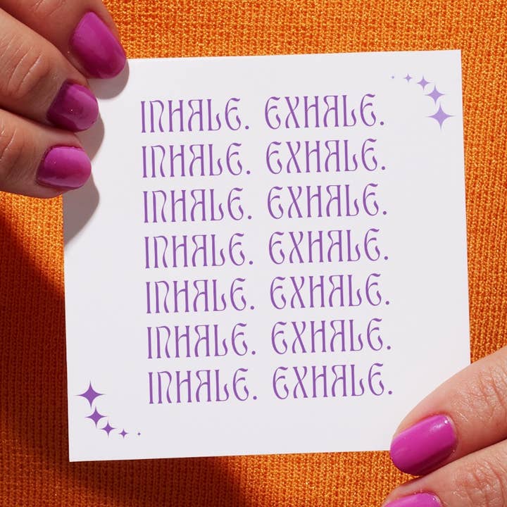 Inhala. Exhala. Pegatina. para venta al por mayor de Vairagya Yogashala