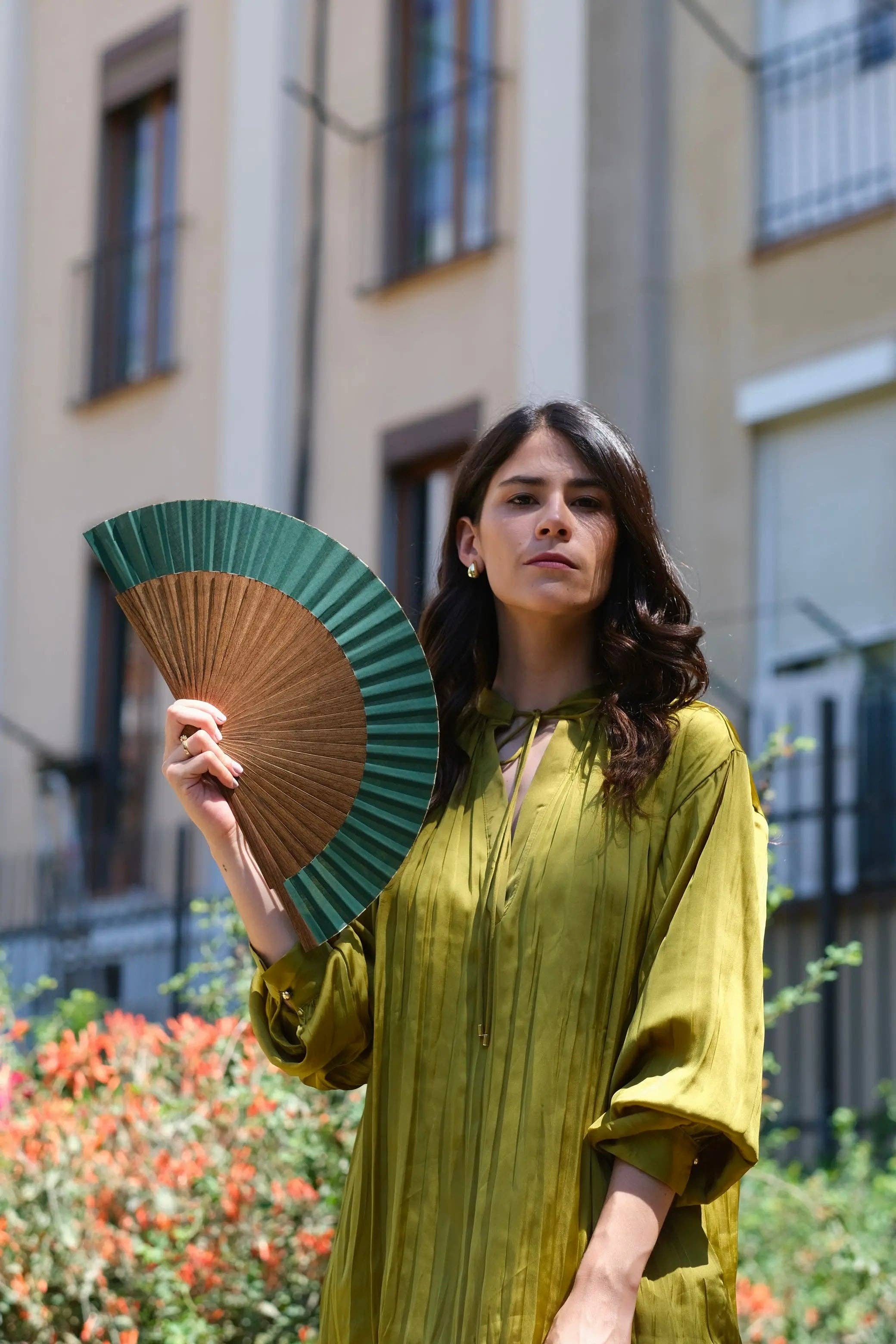 ràfega abanicos - Wholesale Handheld Folding Fan - Abanico Bosque4