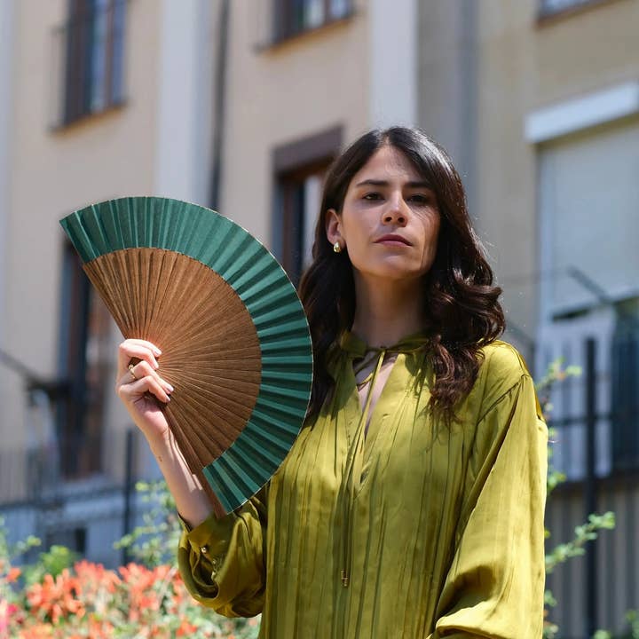 ràfega abanicos - Wholesale Handheld Folding Fan - Abanico Bosque4