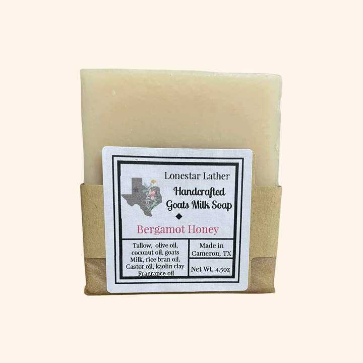Bergamot Honning - Gedemælk & Talg Sæbe for engroshandel hos Lonestar Lather