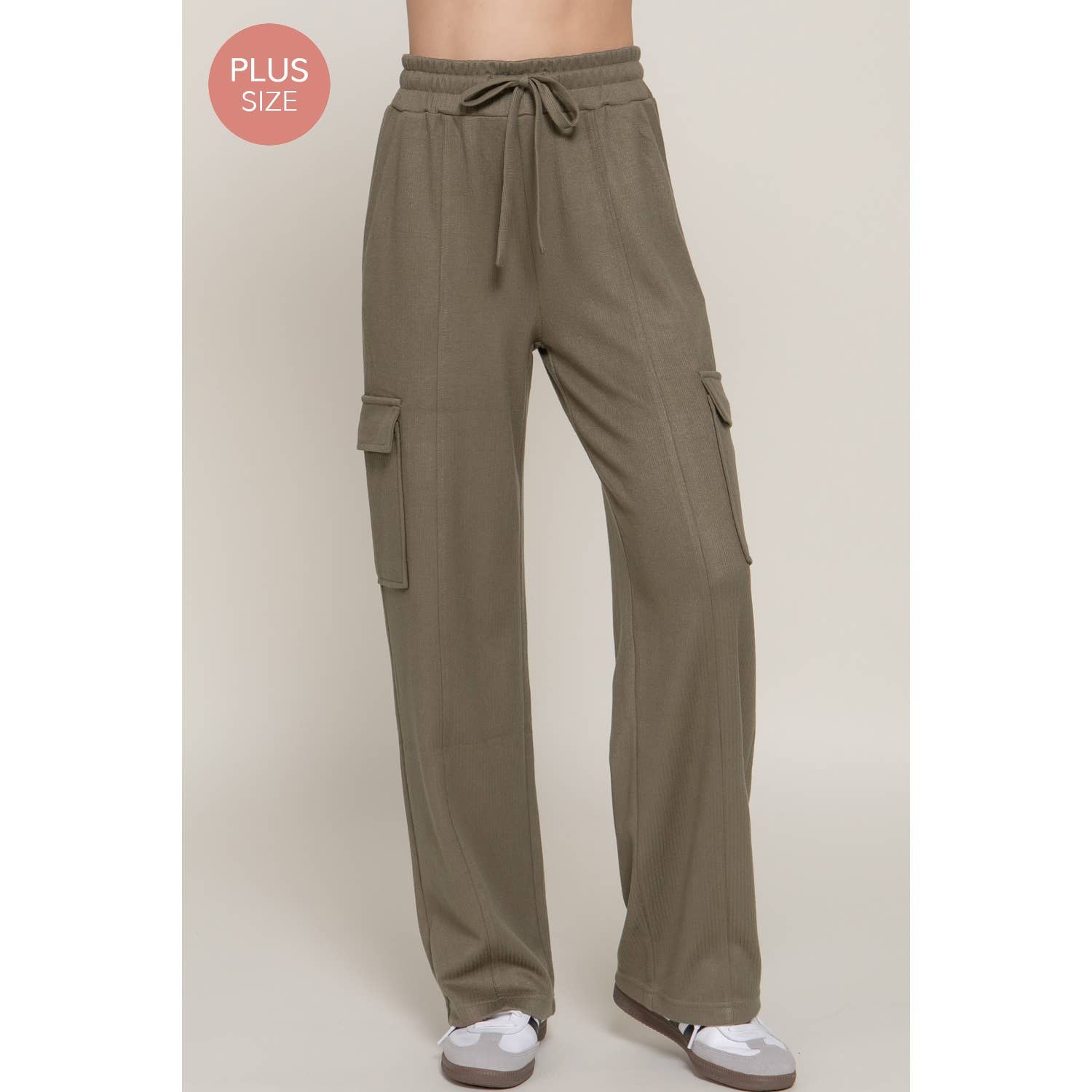 Apolline - Wholesale Pants - Women's - PLUS SIDE POCKET KNIT CORDUROY LONG PANTS10