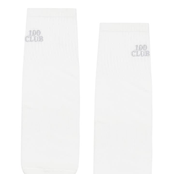 Crew Non Slip Grip Socks - 100 Club White & Silver and other Purchase Wholesale white crew socks. Free Returns & Net 60 Terms on Faire trending on Faire.