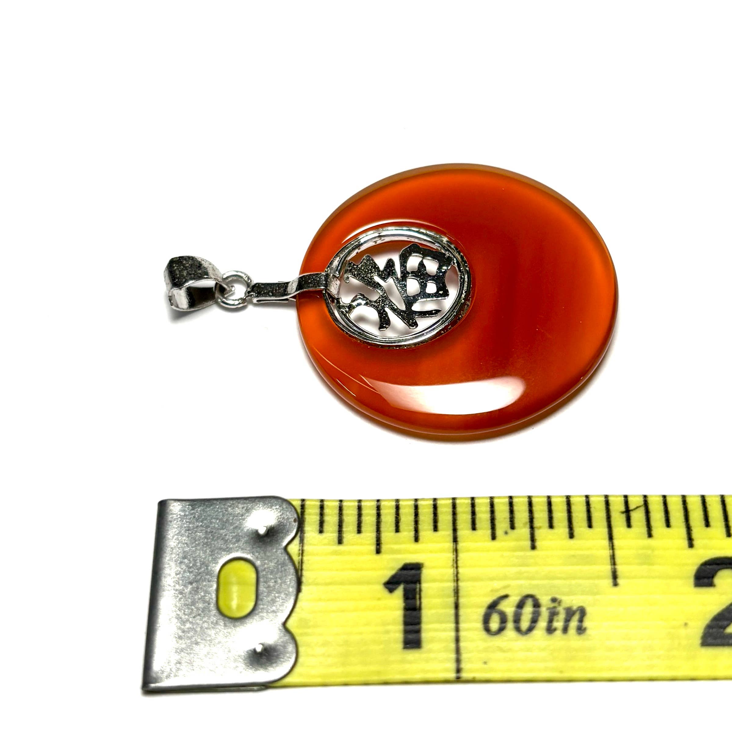 Whitestone Jewelry Co. - Wholesale Individual Charm/Pendant - Vintage 1970s Mandarin Chinese Good Luck Carnelian Pendant4