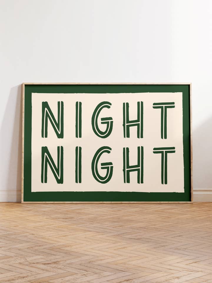 Night Quote Bedroom Print | Modern Wall Art | Home Poster for wholesale by By Honey Studios