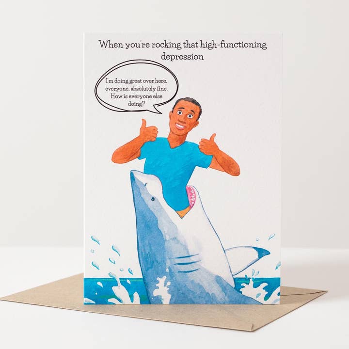 Mental Health Card- High Functioning Depression for wholesale by Mind Over Letter