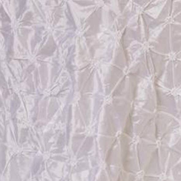 YOUR CHAIR COVERS - Wholesale Tablecloth - 120 inch Pinwheel Pinched Taffeta Round Tablecloth White