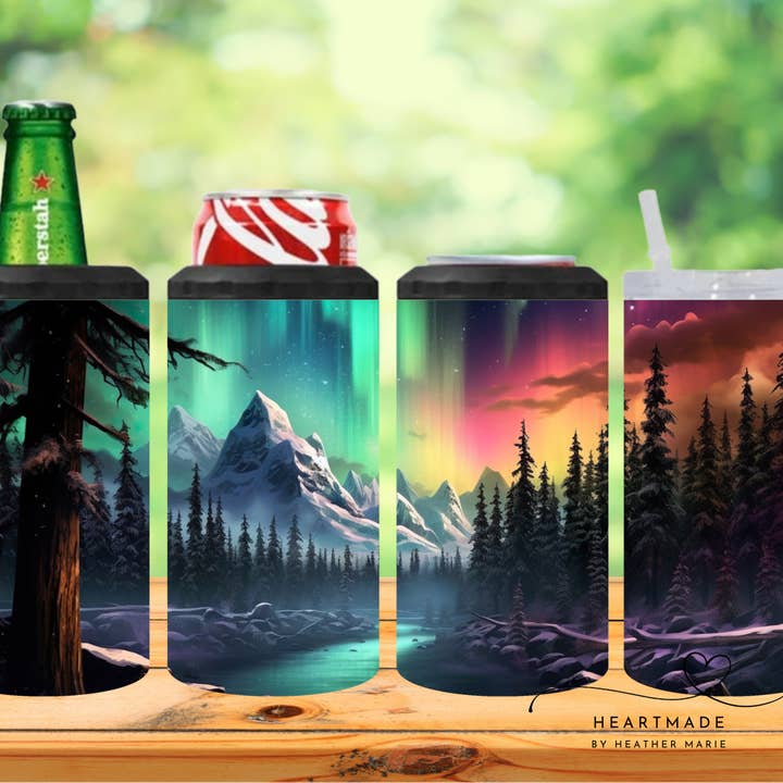 4-in-1-Berge im Nachthimmel 3D-Becher für den Großhandel von Heartmade By Heather Marie, LLC