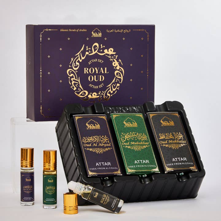 Royal Oud Attar Set | Assorted Attar Gift Set for Him & Her for wholesale by Dukhni
