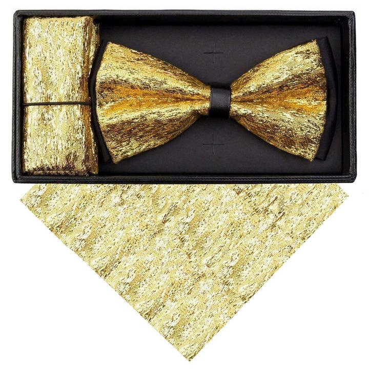 Dubal Brothers - Wholesale Bow Tie - Men's - VITTORIO FARINA Rhinestone Bowtie & Pocket Square by Classy Cufflinks20