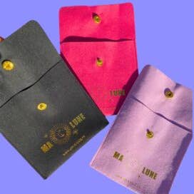 Black Felt jewelry pouch for wholesale on Faire