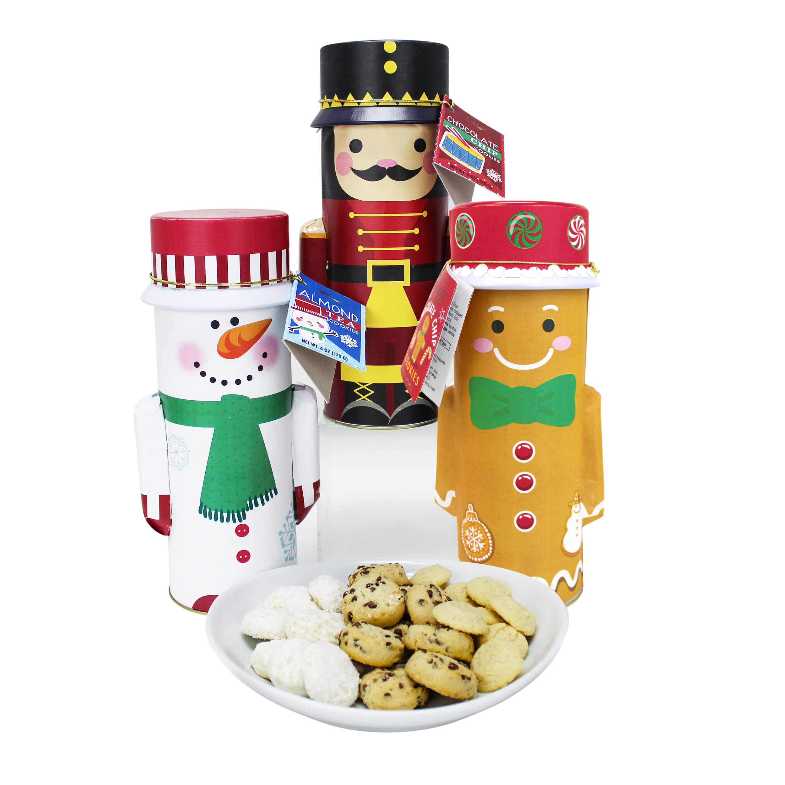 Too Good Gourmet - Wholesale Cookie - Holiday Character Tins – Nutcracker, Snowman & Gingerbread4