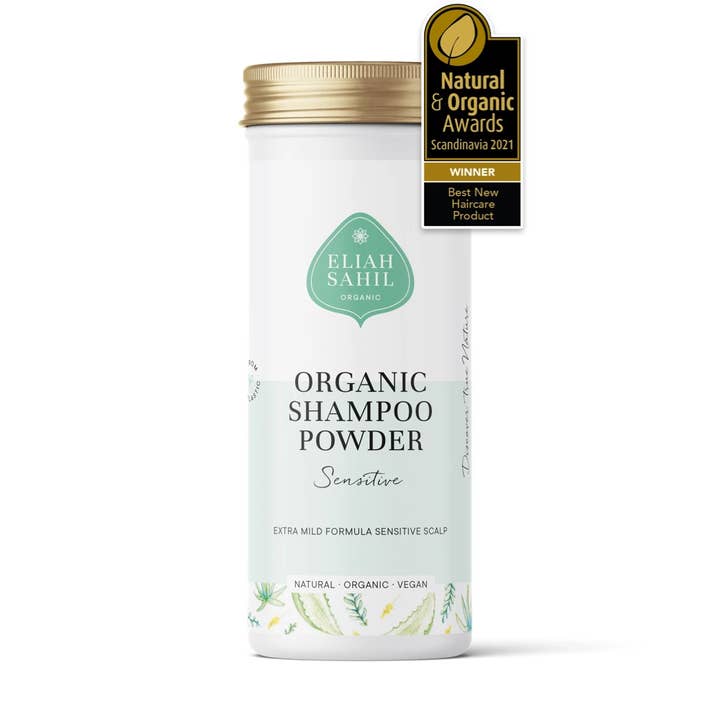 Shampoing en poudre bio Sensitive pour la vente par Eliah Sahil Organic Care USA