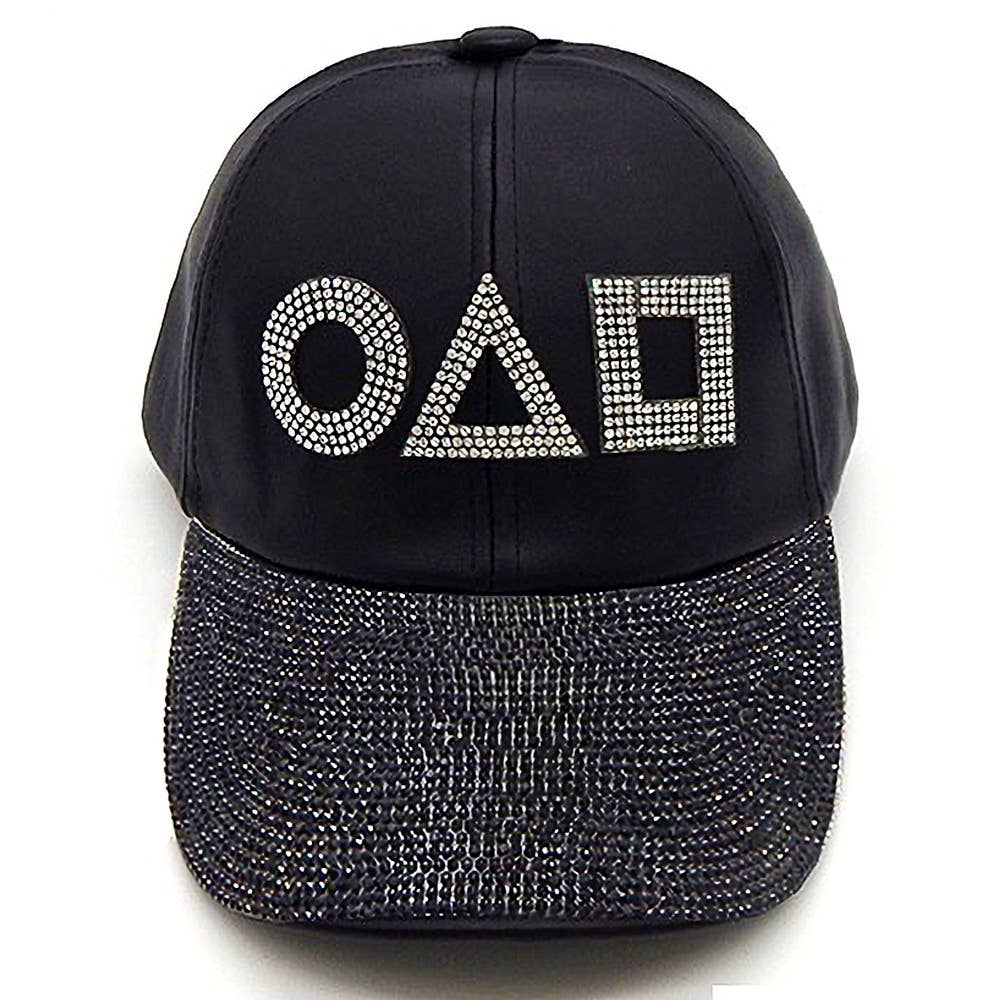 Diacly - Wholesale Baseball Cap - Women's - Squid Game O Triangle Square Rhinestone Cap0