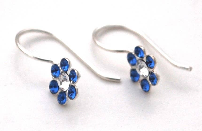 Semaki & Bird - Venta al por mayor Pendientes colgantes - Pendientes Nomeolvides de Alaska Zafiro - colgantes de plata de ley1