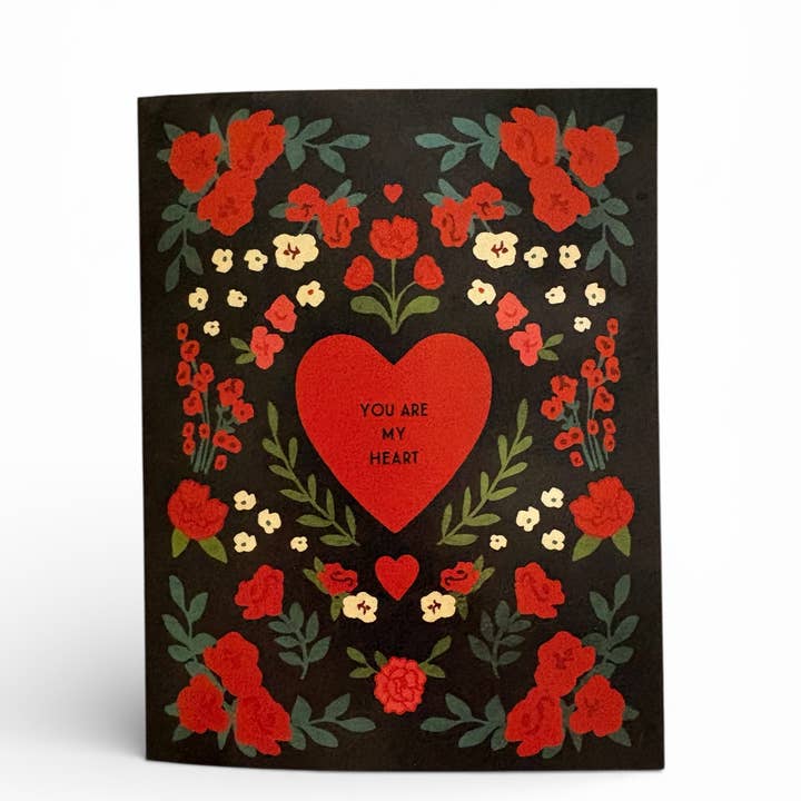 Folk Art Love Card for wholesale by Wild Optimist