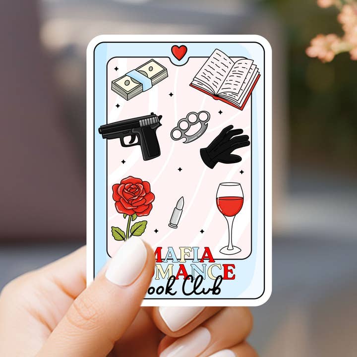 Mafia Romance Book Club Tarot Sticker for wholesale by Market by Mari