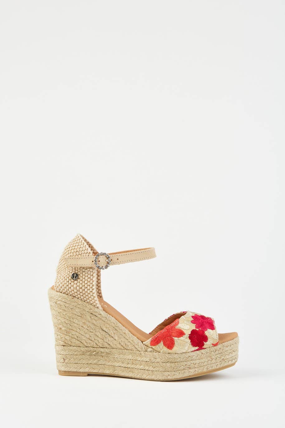 La Valeta Espadrilles-Ibera Factory Shoes slu - Venta al por mayor Zapatillas urbanas - Mujer - Camelia Peep Toe | Cuñas Bordadas4