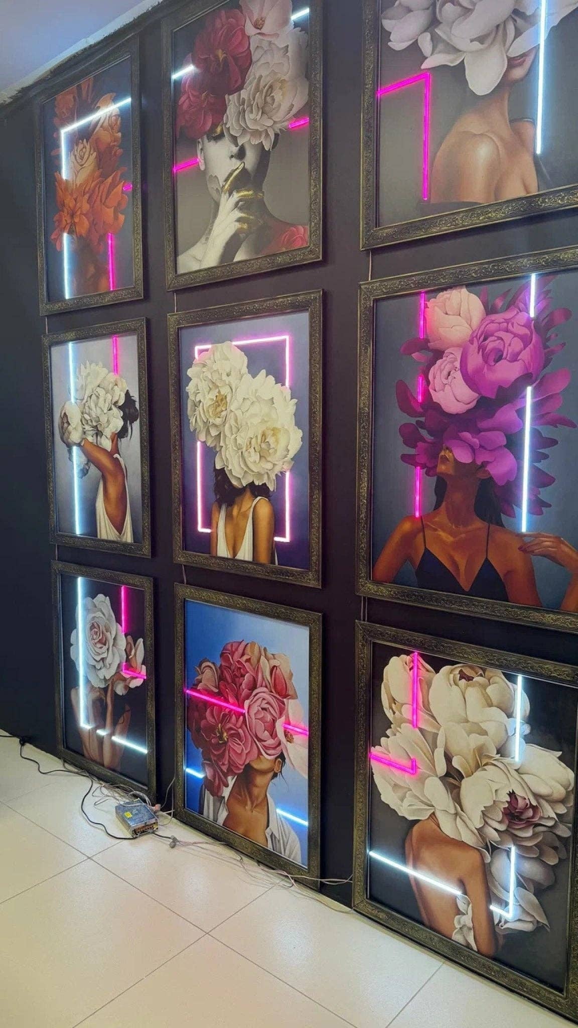 CityNeon - Wholesale Neon Sign - Neon Flower Painting Art - Flower Boutique Decor, Gallery Accent Walls, Statement Wall Arts4