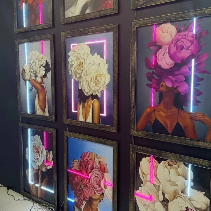 CityNeon - Wholesale Neon Sign - Neon Flower Painting Art - Flower Boutique Decor, Gallery Accent Walls, Statement Wall Arts4