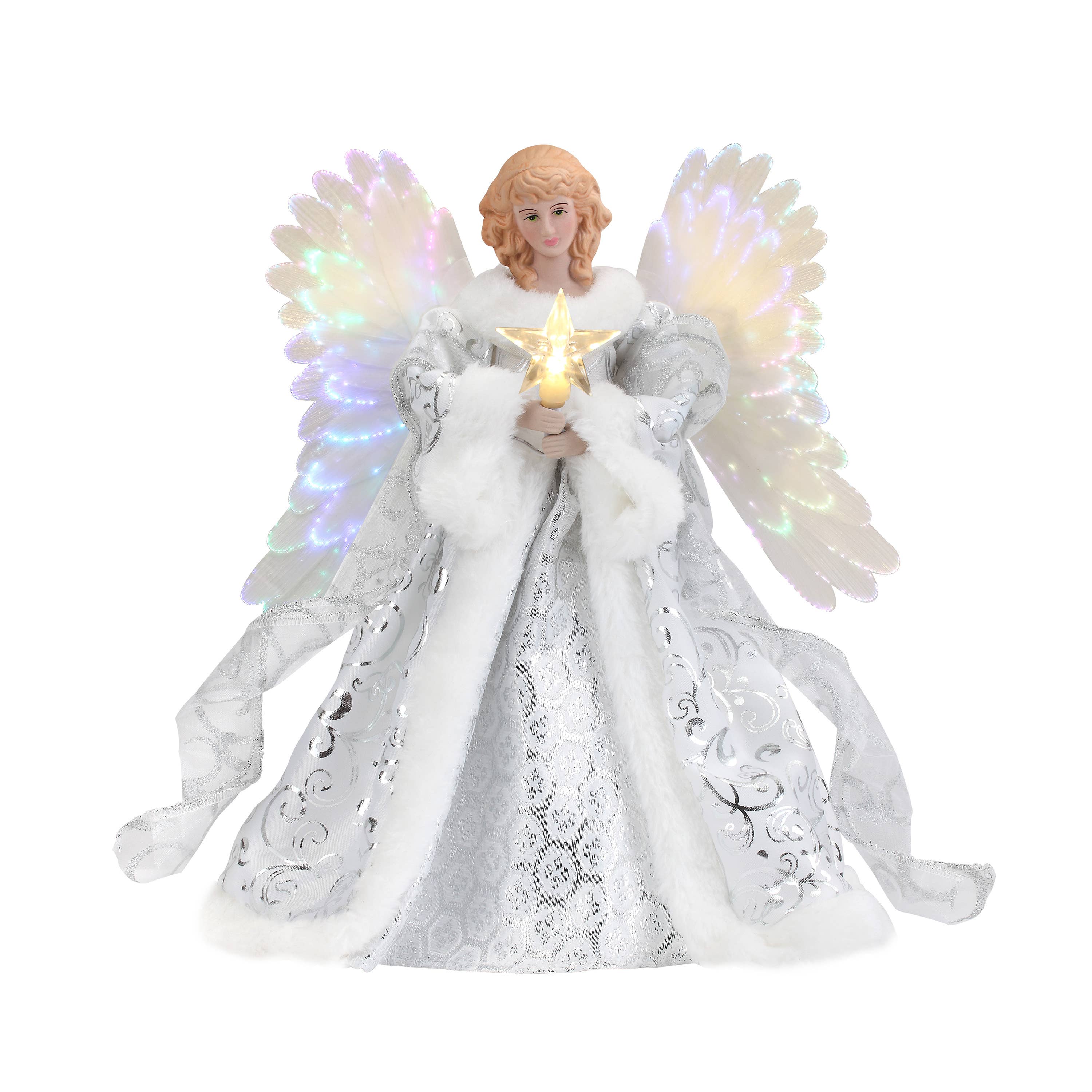 Mr. Christmas - Wholesale Tree Topper - Fiber Optic Animated Tree Topper - White Angel3