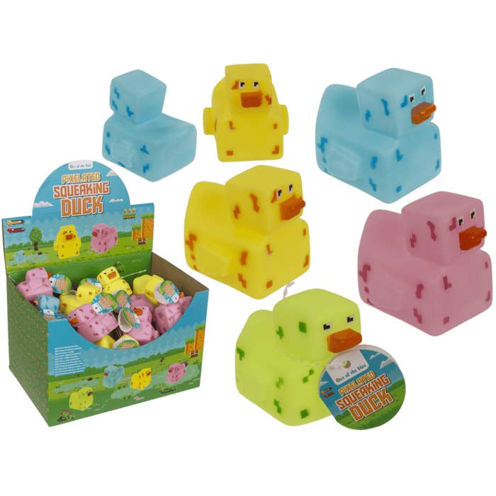 Pixelad pipande anka, 6 x 5,5 cm, för wholesale av Out of the blue KG