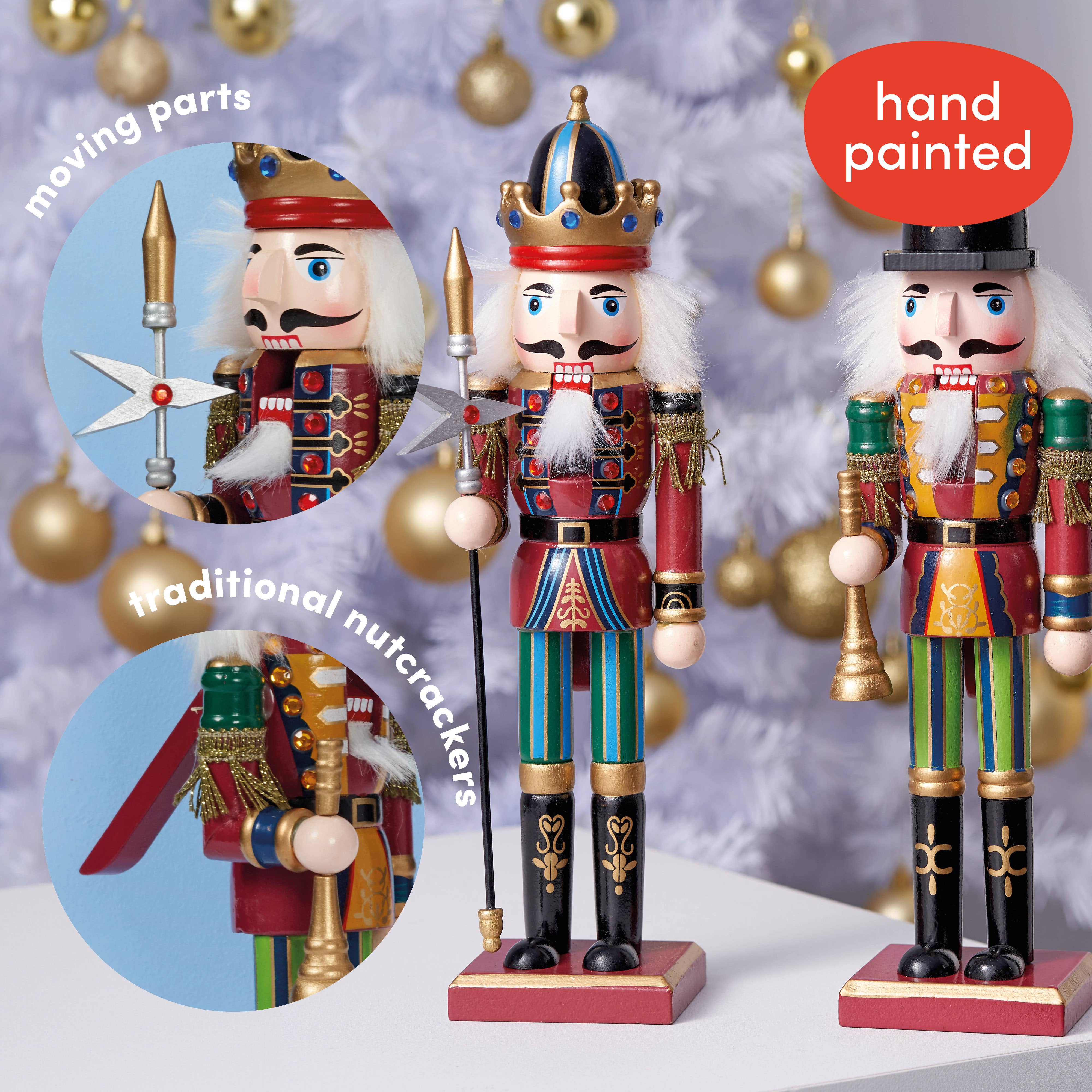 The Twiddlers - Wholesale Holiday Nutcracker - 2 Christmas Wooden Nutcracker Soldiers7