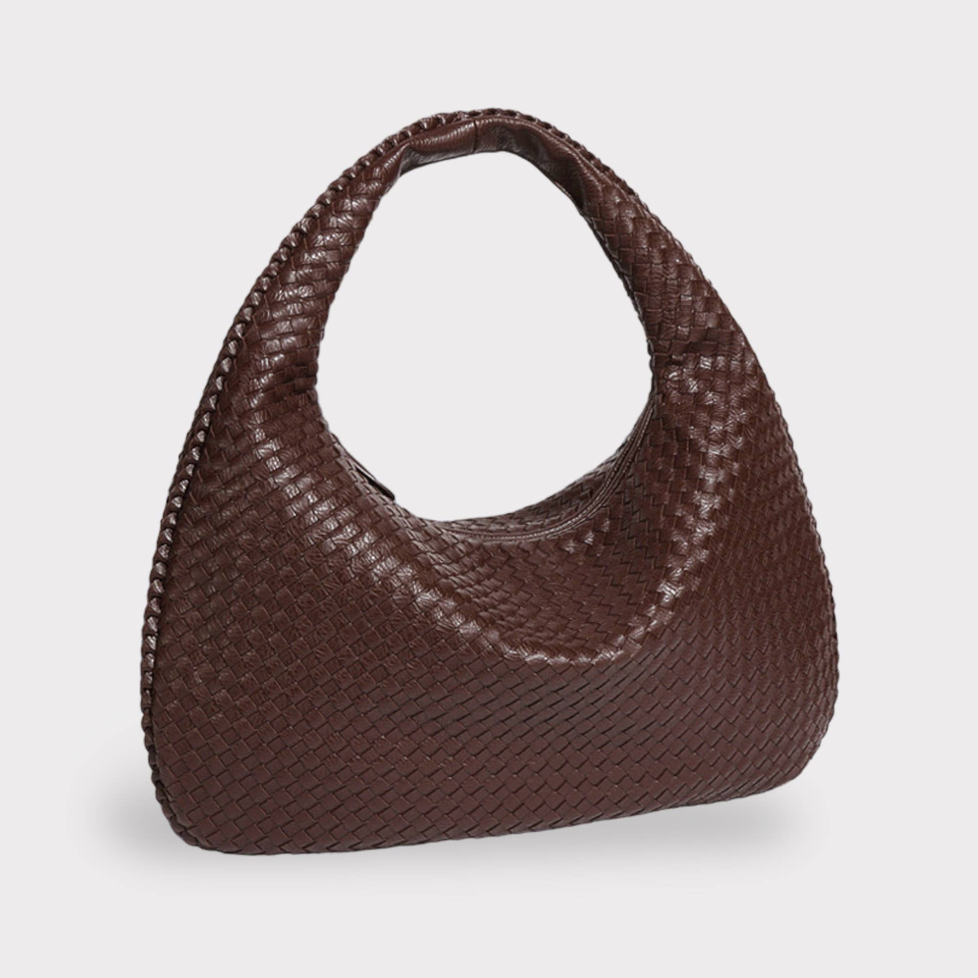 Sook Stainable - Wholesale Shoulder Bag - Women's - Big Size Vegan Leather Woven Tote Shoulder Bag10