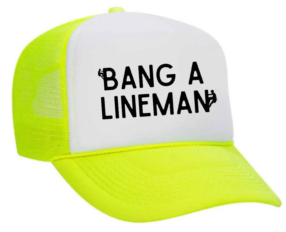 Inappropriate Trucker Hats - Vendita all'ingrosso Cappellino  da camionista - Unisex - Cappello da camionista Bang A Lineman1