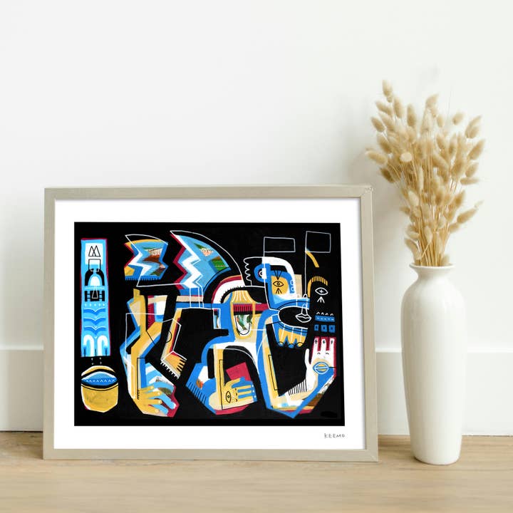 Keemo Gallery - Wholesale Art Print - Abstract Art Print Animal Modern Unique Wall Decor Colorful5
