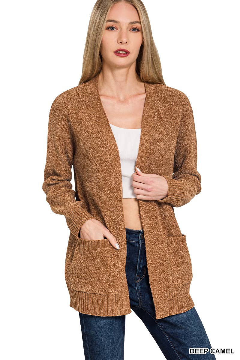 42POPS – wholesale Kofta - Dam – ...SI-25153 Melange Öppen Framsida Kofta15