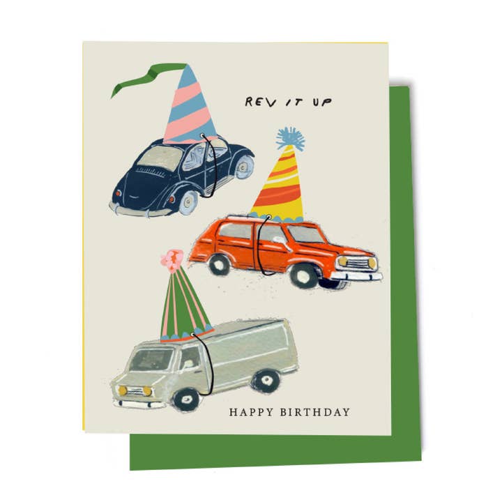 Rev It Up Birthday Card for wholesale by Elizabeth Grubaugh