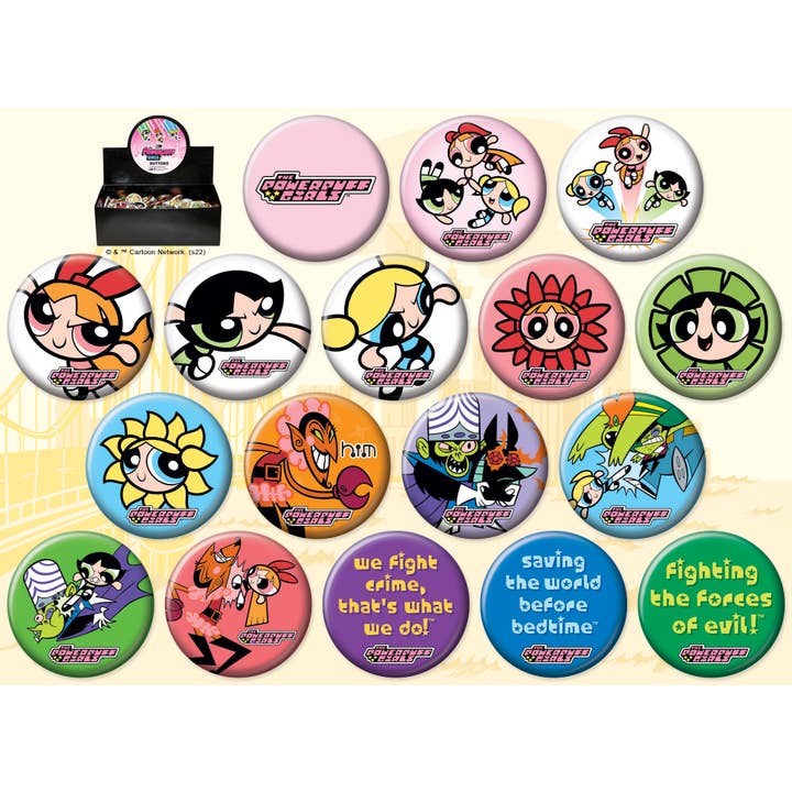 Powerpuff Girls 144 Piece Button Assortment for wholesale by Ata-Boy
