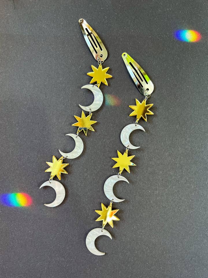 Celestial Hair Clips for wholesale by Waya Momma
