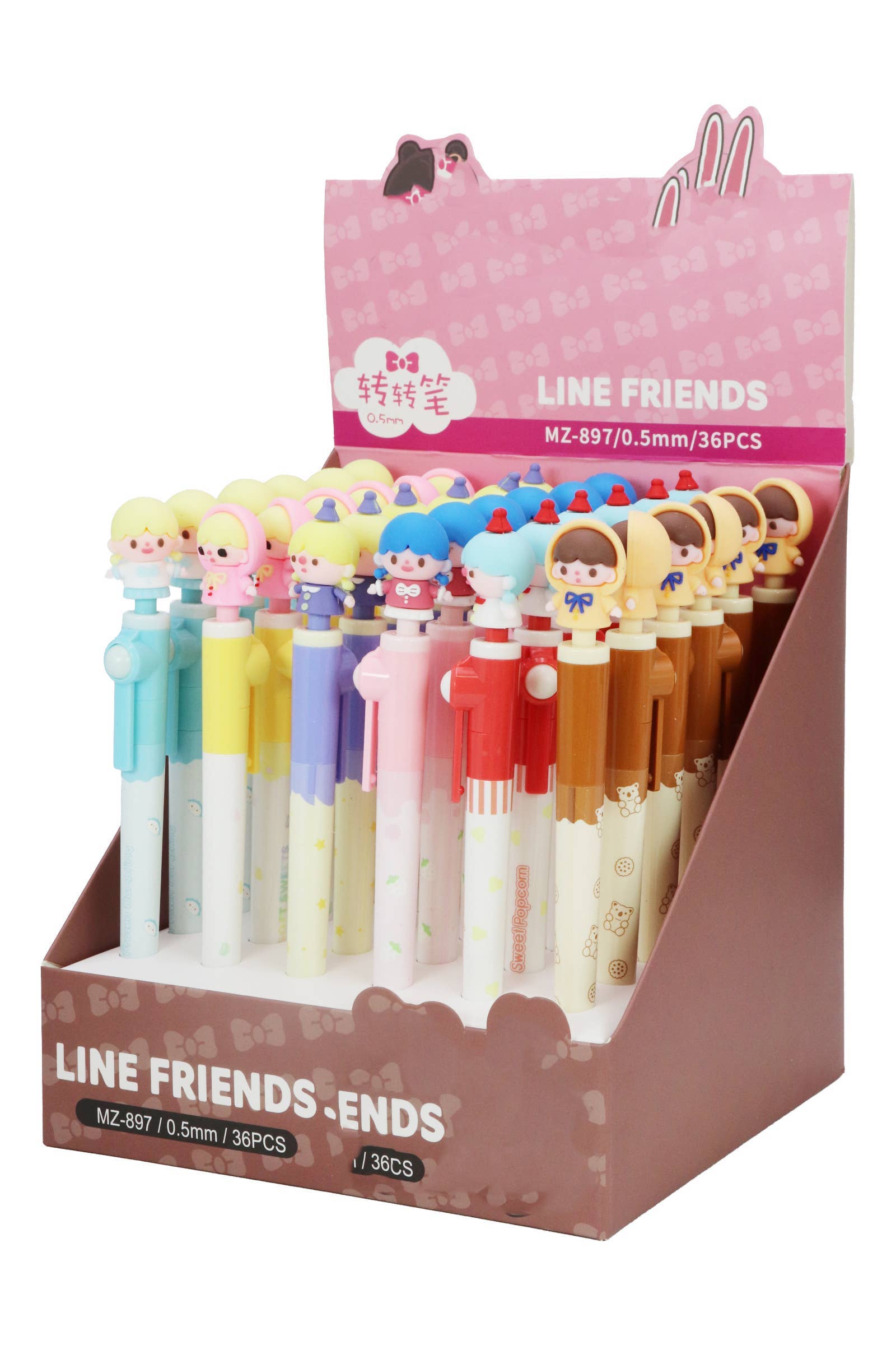 ASSORTED Spin Fidgety Kawaii Kids 0.5 Mm Pen - 36 Pcs for wholesale on Faire1