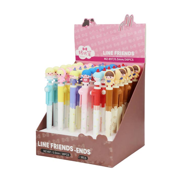 ASSORTED Spin Fidgety Kawaii Kids 0.5 Mm Pen - 36 Pcs for wholesale on Faire1