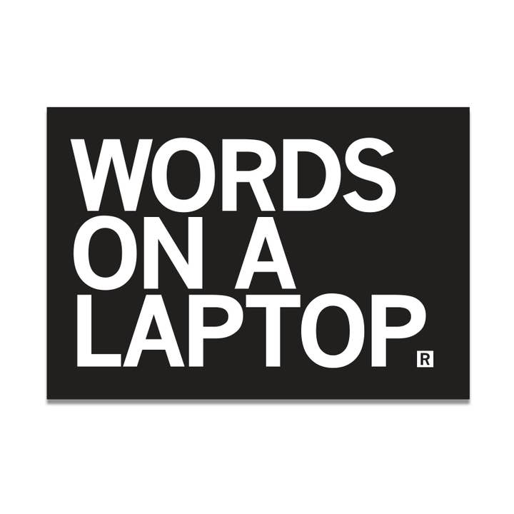 Words On A Laptop Die-Cut Sticker for wholesale by RAYGUN