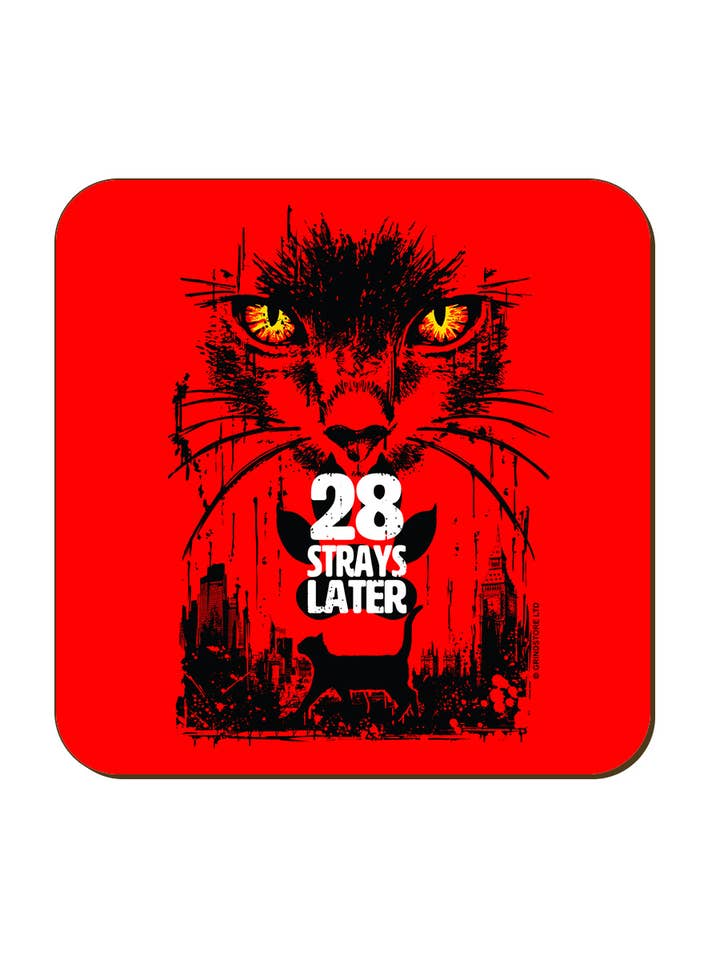 Horror Cats 28 Strays Later Coaster for wholesale by Grindstore