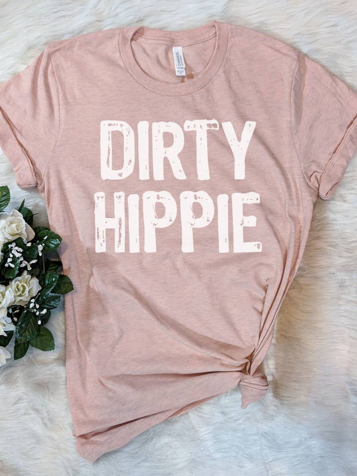 House Of Rodan - Vendita all'ingrosso Maglietta serigrafata - Donna - Dirty Hippie — divertente nerd carino HipPie Silly Stoner Maglietta