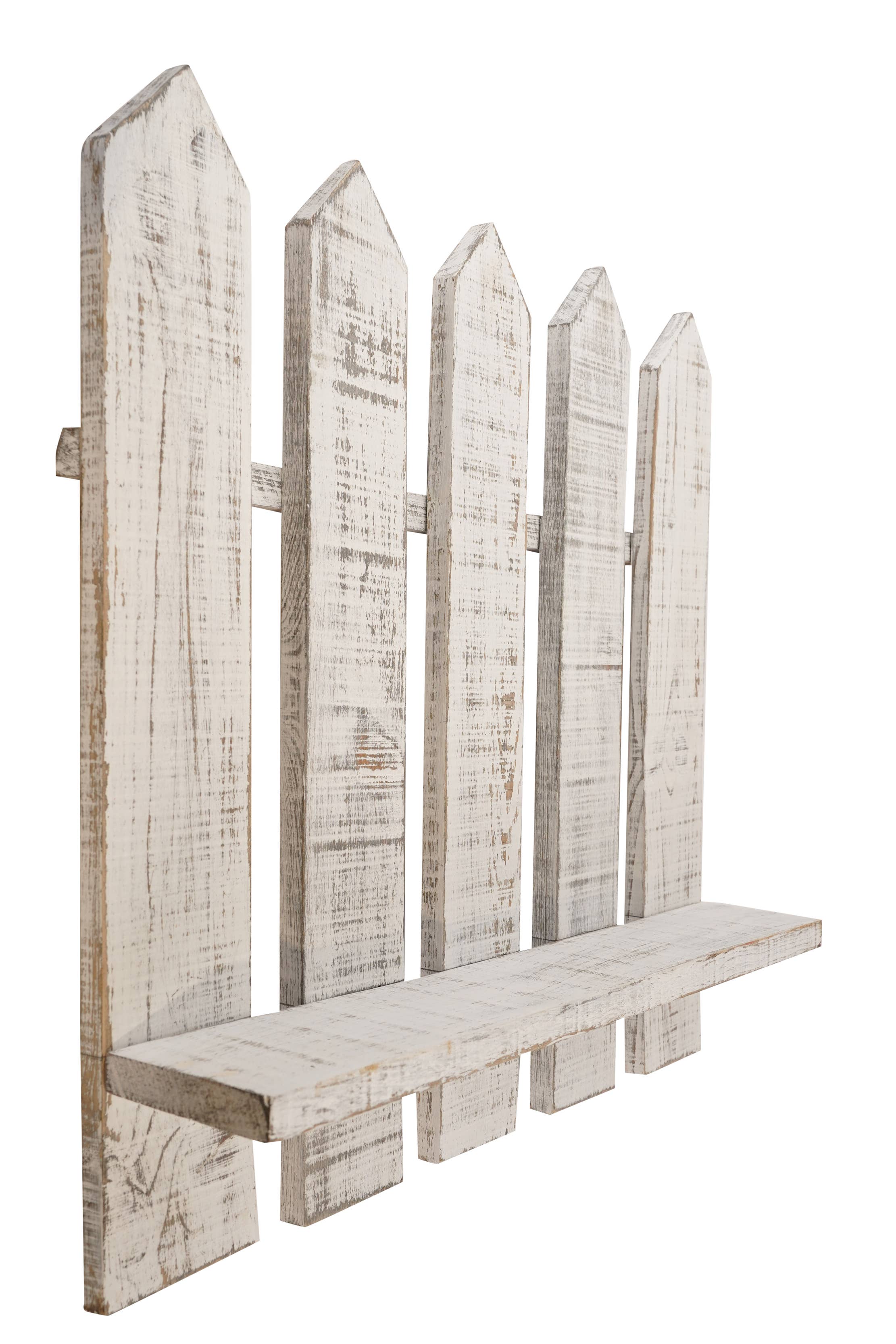 My Amigos Imports – Prateleira de parede por atacado – Prateleira de Cerca de Fazenda Rústica em Madeira Maciça 51x53 cm - $241