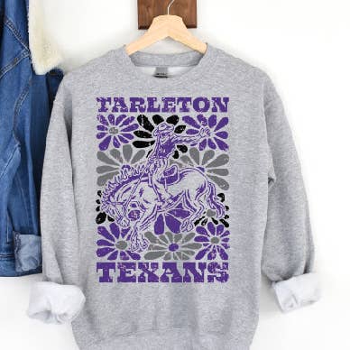 Felpa Tarleton Texans Groovy Floral per la vendita all'ingrosso da parte di BB Subs and Screens
