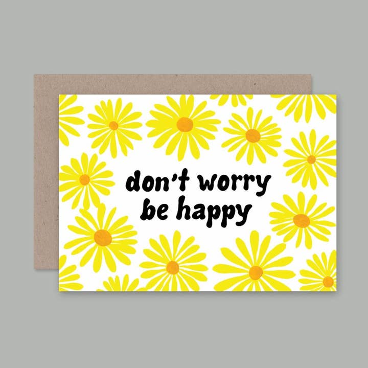 DON'T WORRY BEE HAPPY card for wholesale by AHD Paper Co