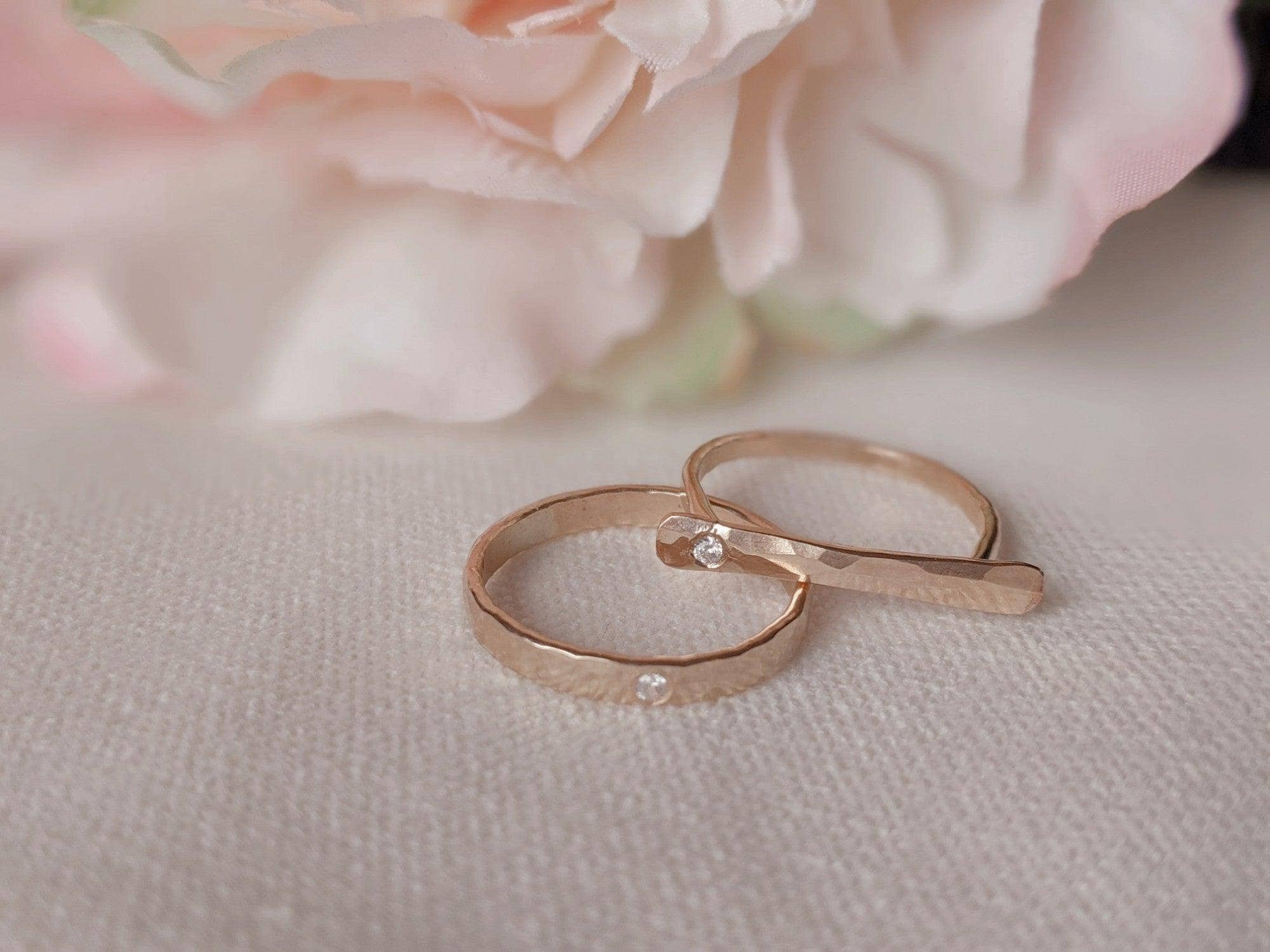 Nashelle Jewelry - Venta al por mayor Anillo de banda/apilable - Anillo de café con diamante1