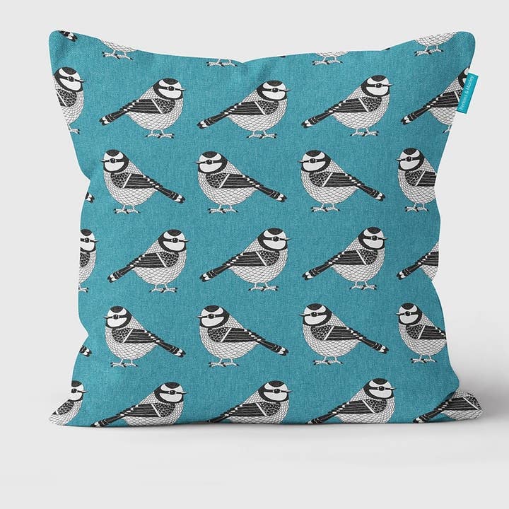 Cojín Blue Tit Blue Repeat para venta al por mayor de Perkins & Morley