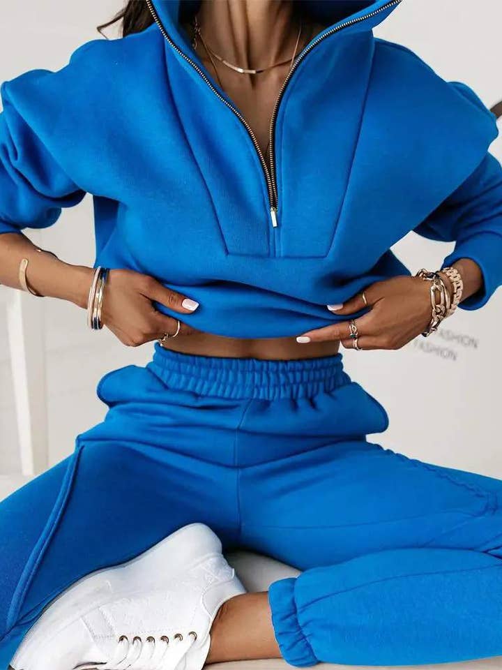 ensemble de pantalons à passepoil à col montant et fermeture éclair pour la vente par Flarix