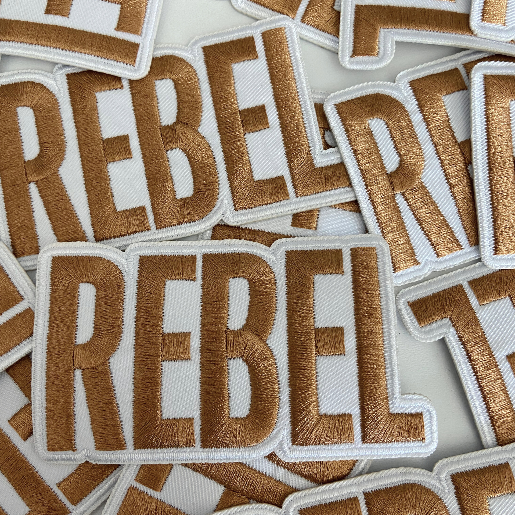 TEELUX – wholesale Patch – 4" REBEL -  Embroidered Hat Patch2