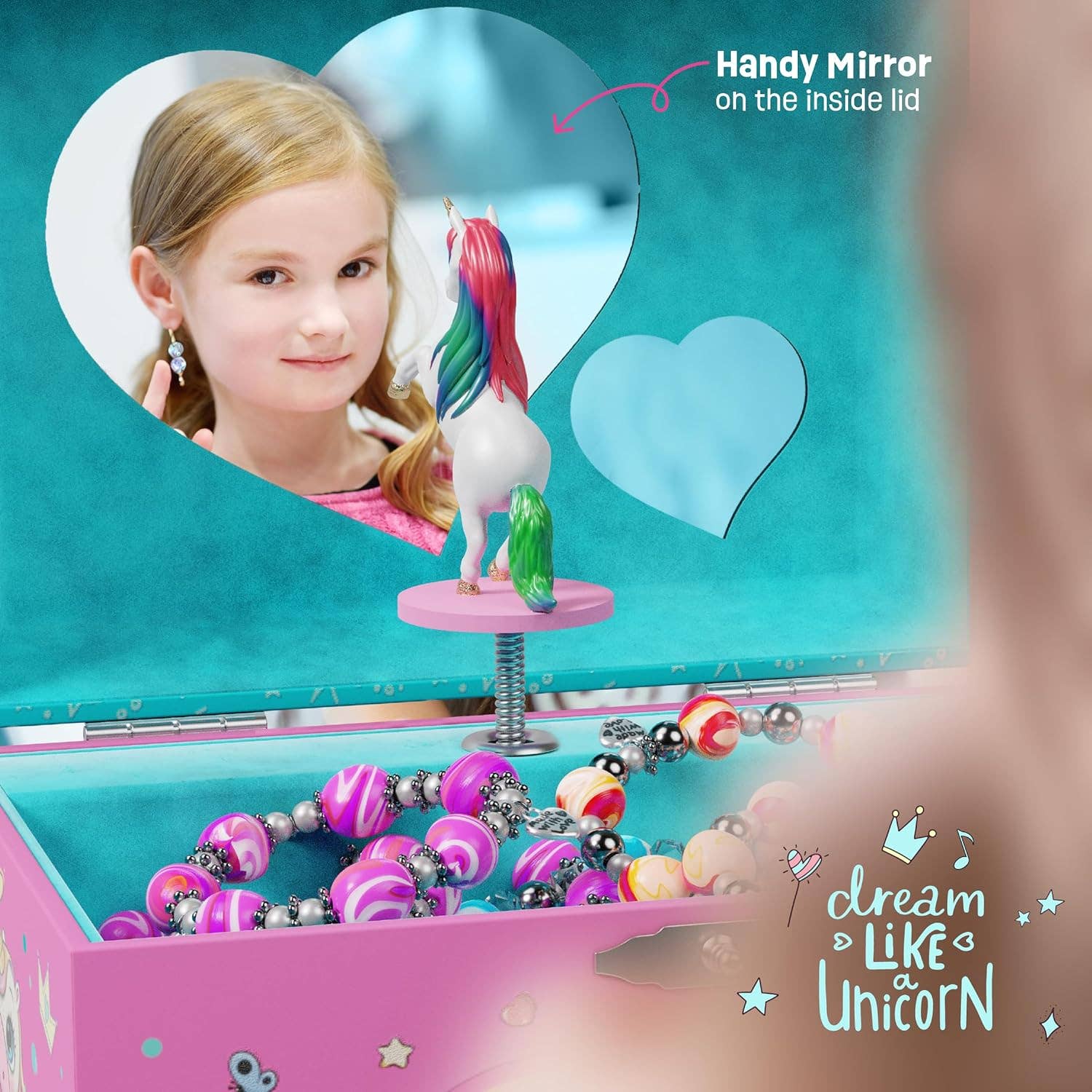 Dan&Darci - Wholesale Jewelry Box/Organizer - Kids - Unicorn Musical Jewelry Box for Kids3